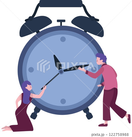 Time management icon people team and clock vector 122758988
