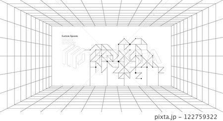 幾何学 抽象 建築 テクノロジー グリッド パターン 背景 幾何学 抽象 建築 テクノロジー グリッド パターン 背景 122759322