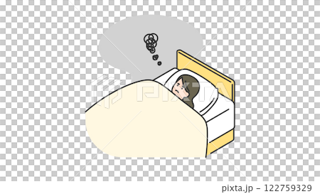 睡眠：睡不著的女人 122759329