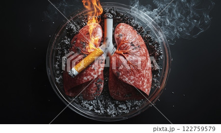 The Significant Impact of Smoking on Lung Health A Comprehensive Visual Representation of Its Effects 122759579