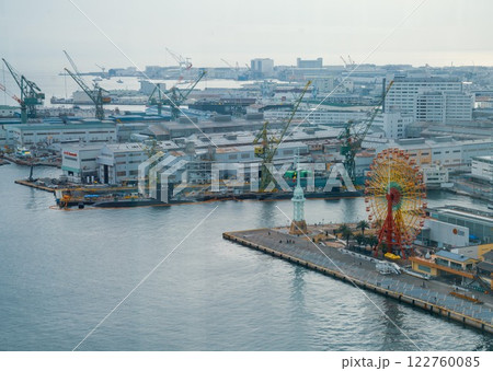 View of Kobe port from port tower. Kobe Japan. View of Kobe port from port tower. Kobe Japan. 122760085