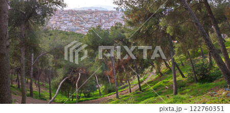 Scenic park landscape around Gibralfaro castle in Malaga, Spain Scenic park landscape around Gibralfaro castle in Malaga, Spain 122760351