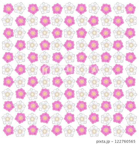 ピンクと白の花桃の壁紙イラスト 122760565