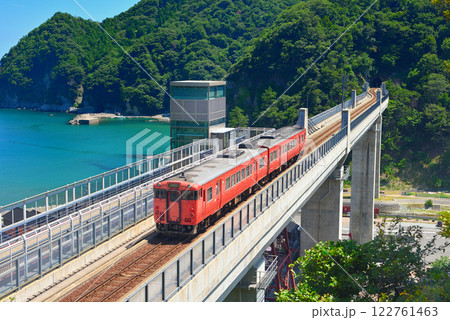 関西・近畿・餘部駅(余部駅)・空の駅があった余部鉄橋を通過する山陰本線・兵庫県香美町(3) 関西・近畿・餘部駅(余部駅)・空の駅があった余部鉄橋を通過する山陰本線・兵庫県香美町(3) 122761463