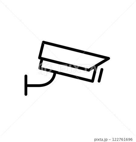 CCTV icon, video surveillance made linear style 122761696