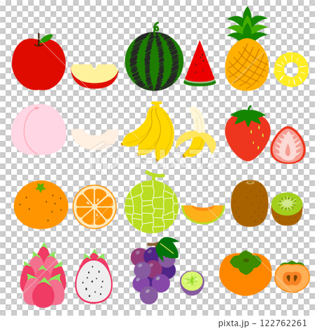 フルーツ　全体＆カット 122762261