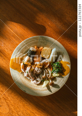 Close up thai food Sukiyaki 122763384
