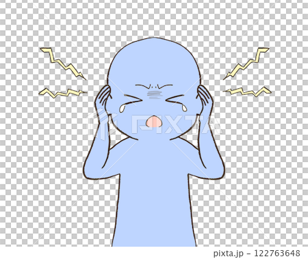 A person holding his head due to poor physical condition A person holding his head due to poor physical condition 122763648