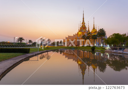 The beauty of the evening at Wat Non Kum or Wat Luang Pho To, Sikhio District, Nakhon Ratchasima The beauty of the evening at Wat Non Kum or Wat Luang Pho To, Sikhio District, Nakhon Ratchasima 122763673