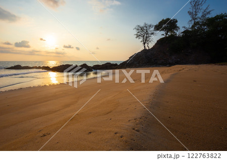 The beauty and tranquility on the beach of Koh Phra Thong, the largest island in Phang Nga Province, Kura Buri District The beauty and tranquility on the beach of Koh Phra Thong, the largest island in Phang Nga Province, Kura Buri District 122763822