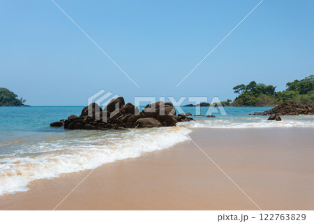 The beauty and tranquility on the beach of Koh Phra Thong, the largest island in Phang Nga Province, Kura Buri District 122763829