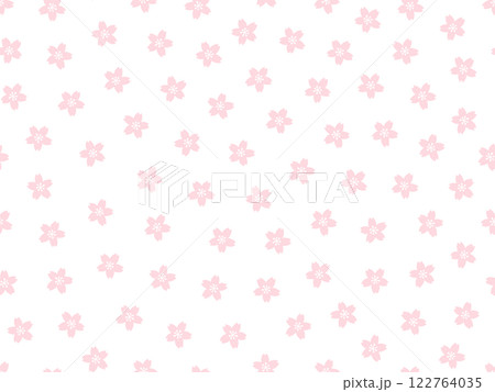 桜の花のパターン背景 122764035
