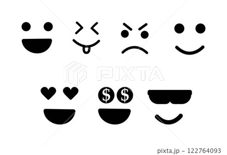 cartoon expression emotion face icon 122764093