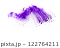Purple cloud of powder is floating in the air 122764211