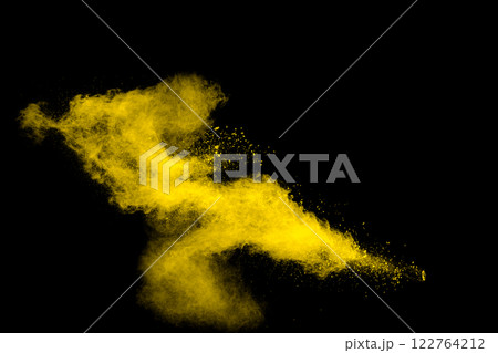 Yellow cloud of dust is floating in the air. Yellow cloud of dust is floating in the air. 122764212