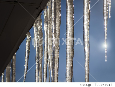 Icicles on the roof Icicles on the roof 122764941