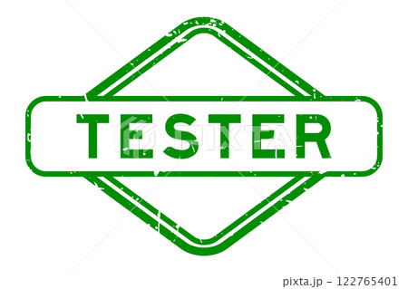 Grunge green tester word rubber seal stamp on white background Grunge green tester word rubber seal stamp on white background 122765401