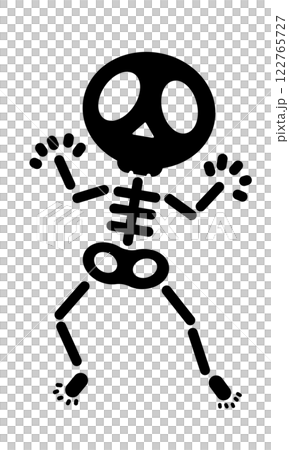 Skeleton in a playful pose 122765727