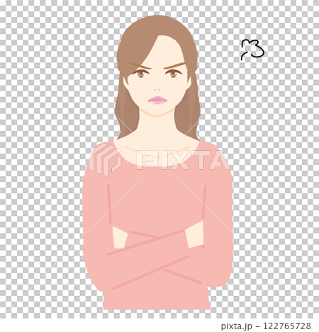 Illustration of an angry young woman 122765728