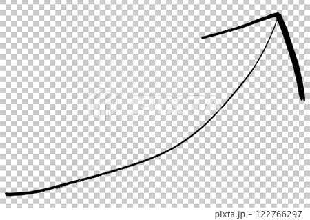 Right-sloping arrow illustration material vector 122766297