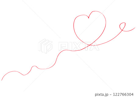 手書きのハートの線のイラスト素材 ベクター 手書きのハートの線のイラスト素材 ベクター 122766304