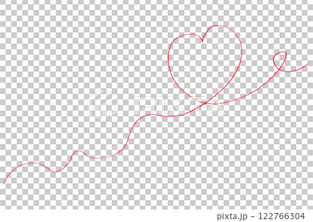 手書きのハートの線のイラスト素材 ベクター 手書きのハートの線のイラスト素材 ベクター 122766304