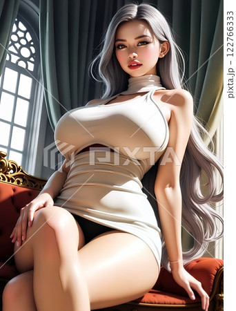 自撮りする若い女性　実況　生配信　インスタ映え　 [AI生成画像] 122766333