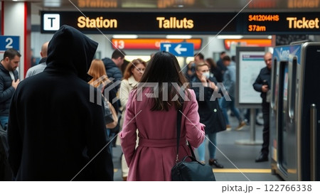 ストーカーに狙われる女性 122766338