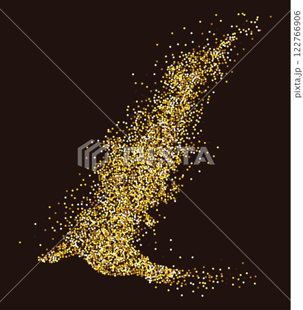 Golden glitter particles flow Golden glitter particles flow 122766906