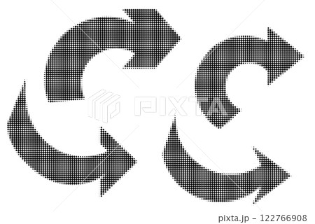 Halftone Arrow Symbol Set 122766908