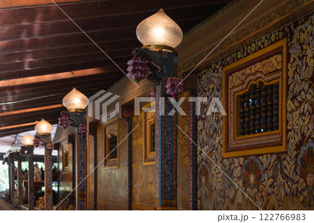 Ancient lights are in a row. Gangaramaya Temple, Colombo Ancient lights are in a row. Gangaramaya Temple, Colombo 122766983