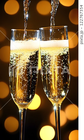 A luxury expensive dinner is something that many people desire because it shows their wealthy life and they can also take pictures to post on social media to show their friends about their happy life. 122767354