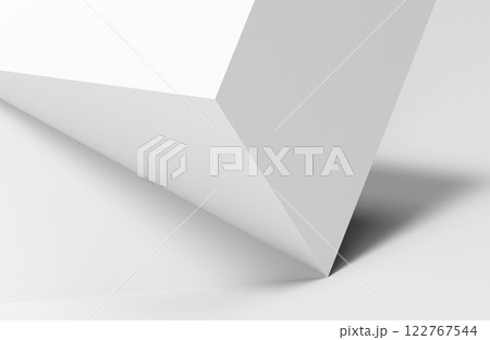 Abstract minimal architectural background. White corners 3 d 122767544