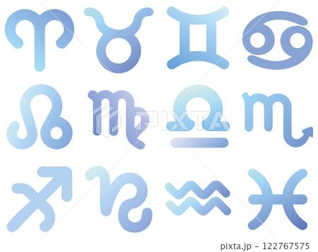 Zodiac signs collection. Astrological calendar. Horoscope vector illustration 122767575