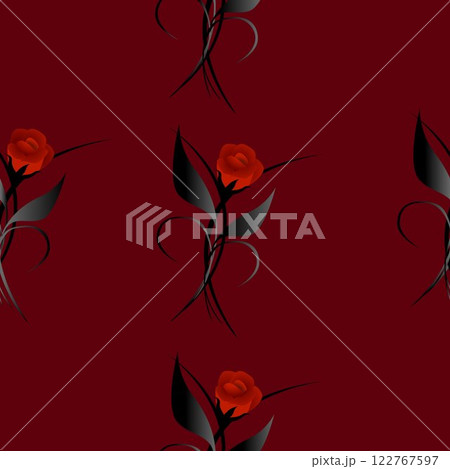 Seamless pattern with bouquets of roses. 122767597