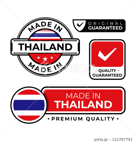 Badge bundle made in Thailand label icon emblem isolated on white background Badge bundle made in Thailand label icon emblem isolated on white background 122767781
