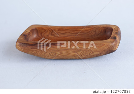 Wooden kitchen utensils stacked view 122767852