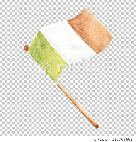 Irish Flag watercolor illustration. Hand drawn St Patricks day element isolated on a white background. Irish Flag watercolor illustration. Hand drawn St Patricks day element isolated on a white background. 122768662