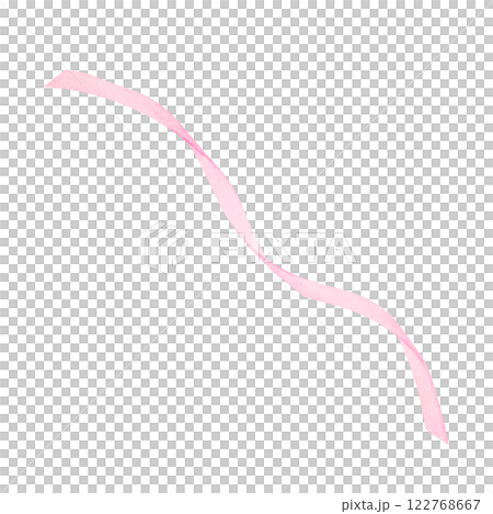 Beautiful flowing pink ribbon, painted in watercolor. A decorative and versatile design element for gift wrapping, wedding invitations, greeting cards, branding, digital scrapbooking, festie layouts 122768667