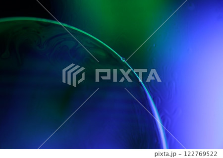 Purple and green fluid panels, fluid pattern, flat waves, smooth movement, one line, deep colours, one curved line, minimalistic surface background, beautiful science  122769522