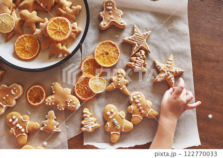Christmas honey biscuits with orange Christmas honey biscuits with orange 122770033