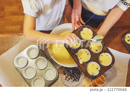 Cupcake shape and dough Cupcake shape and dough 122770088