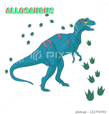 Cartoon dinosaur vector illustration 122770743