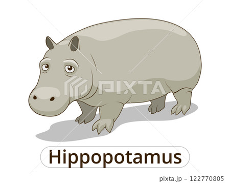 Hippopotamus african savannah animal cartoon Hippopotamus african savannah animal cartoon 122770805