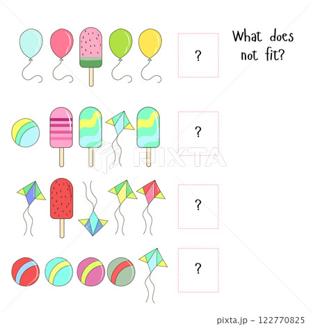 Educational game for children what does not fit Educational game for children what does not fit 122770825