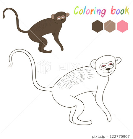 Coloring book vervet kids layout for game 122770907