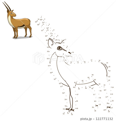 Connect the dots to draw animal educational game 122771132