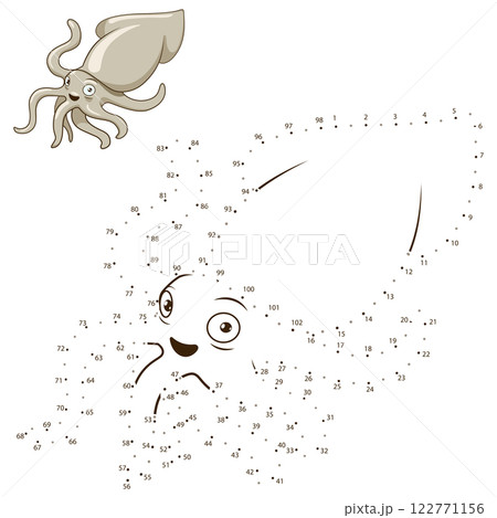Connect the dots to draw animal educational game 122771156
