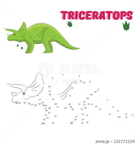 Educational game draw dinosaur 122771229
