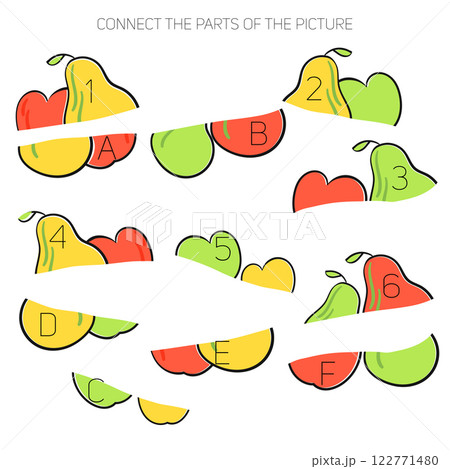 Educational game for children connect the parts 122771480
